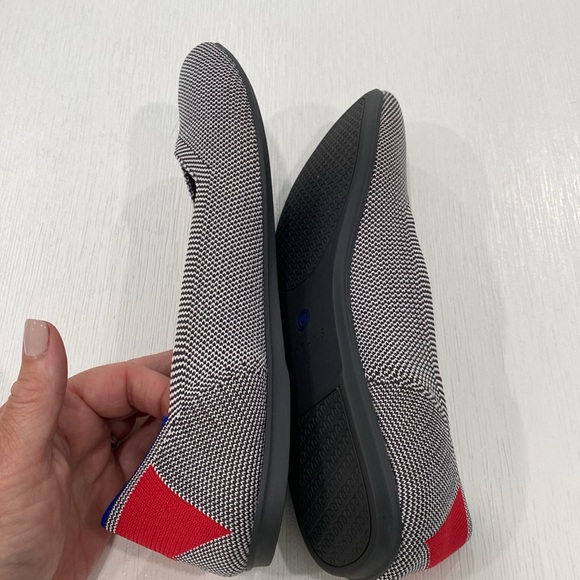 Rothy’s shale cherry red ribbon stripe ballet flats size 9 - Picture 6 of 14